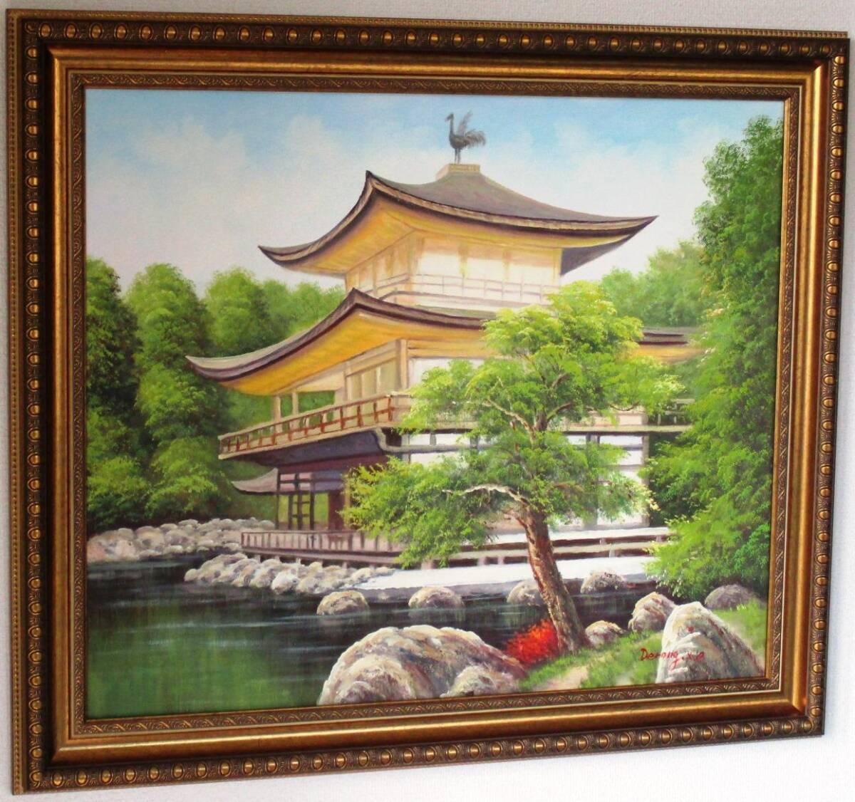 中尊寺金色堂新緑 油彩画・油絵 中尊寺金色堂新緑 油彩画・油絵 中尊寺金色
