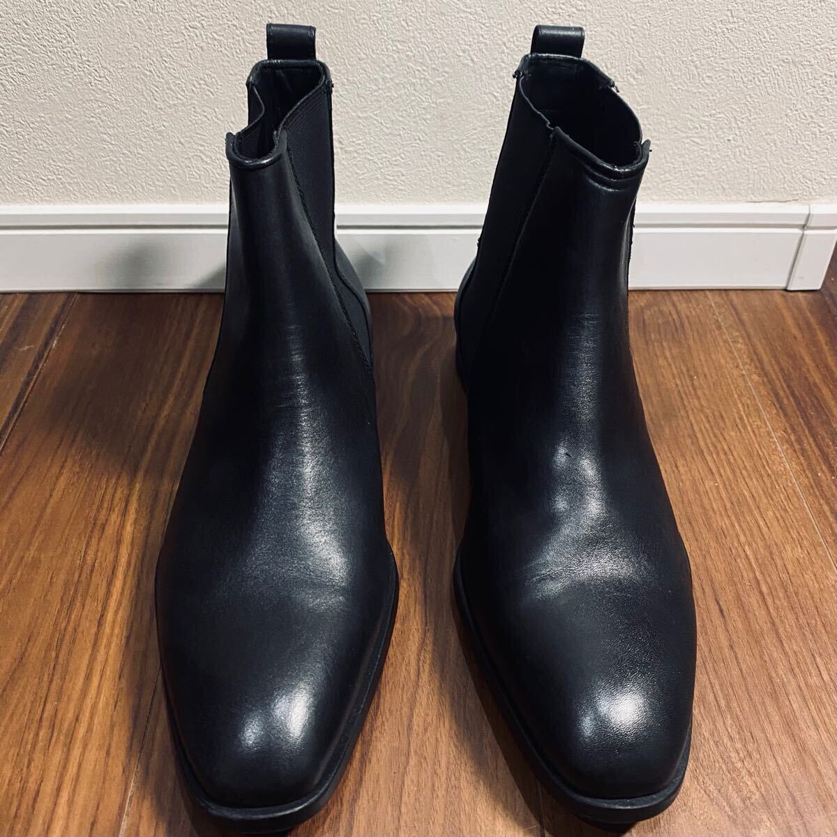 新品 ZARA LEATHER ANKLE BOOTS 26 0cm 40 メンズ ザラ レザーアンクル