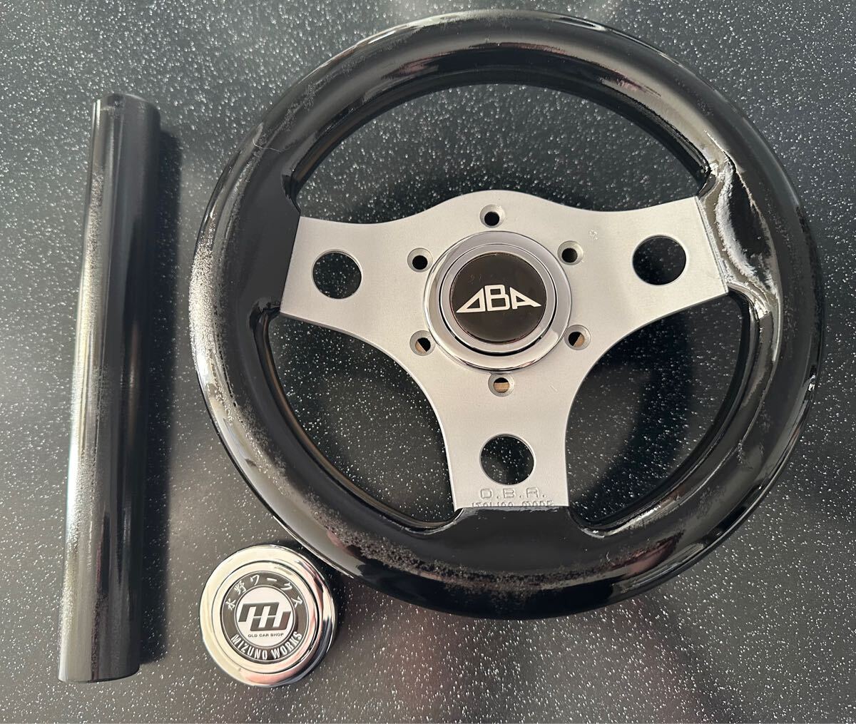 Yahoo!オークション - 23φ 超小径 ワンオフ OBA ウッドステアリング