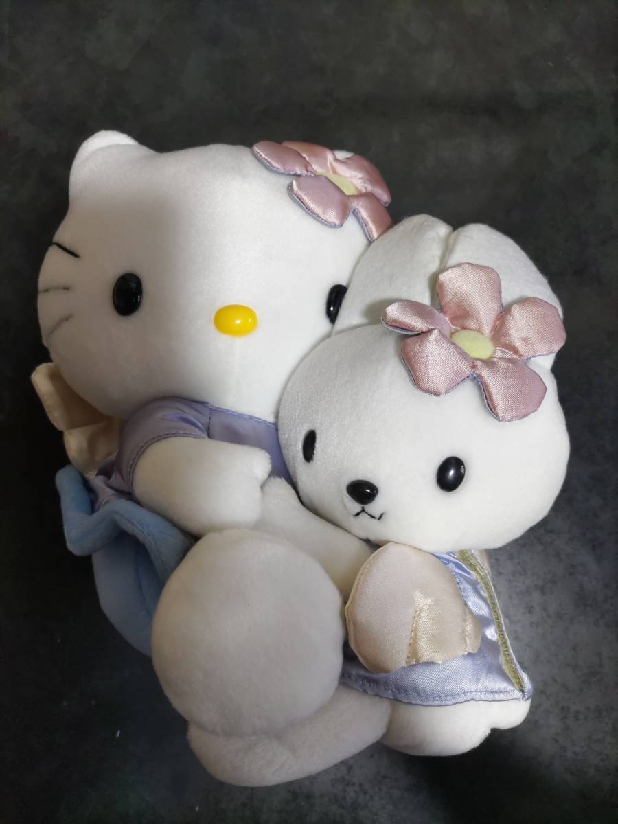 ハローキティエンジェルぬいぐるみピンクブルー2点セットベアくま