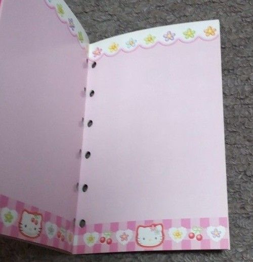 キティ シール帳 手帳 6穴 さくらんぼ 平成レトロ レトロ 平成女児