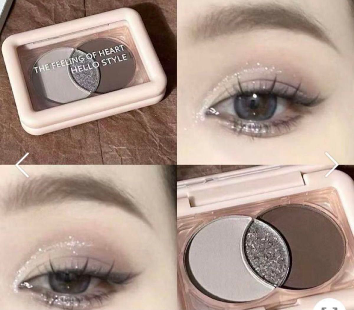 Boobeen アイシャドウパレット 3色マット カラー02アイスコーヒー