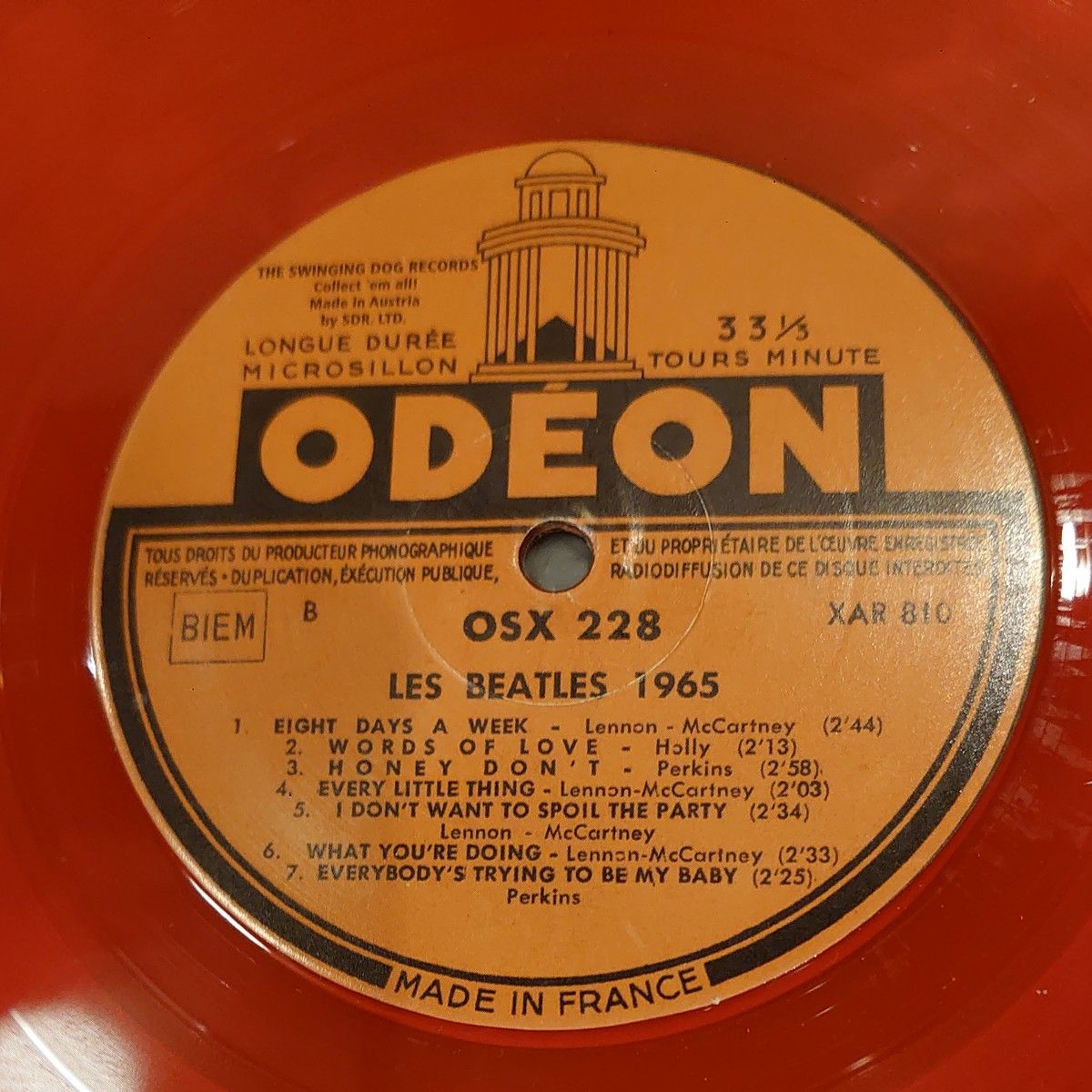 les beatles 1965 osx228 ビートルズ レコード red vinyl｜Yahoo