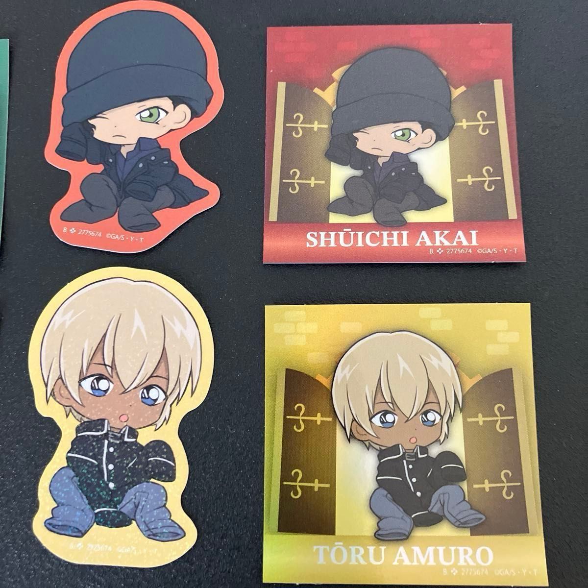 名探偵コナン『ちぢませ隊』のステッカーコレクション工藤新一ジン服部