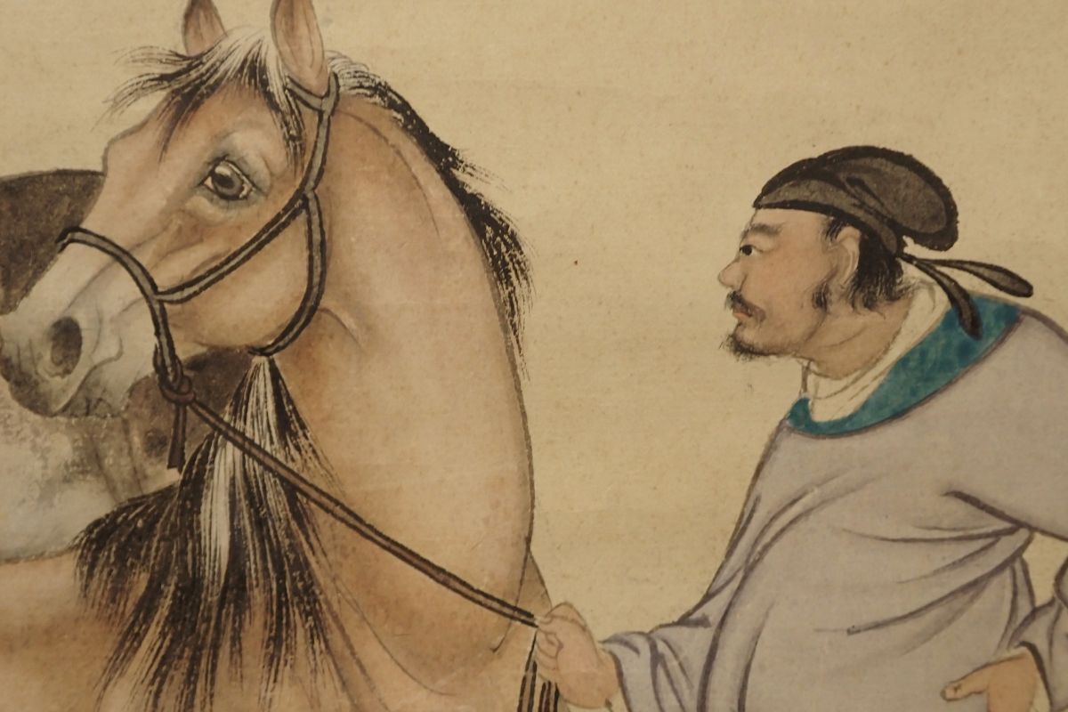 中国絵 馬図 肉筆 溥儒 中国絵 馬図 肉筆 溥儒 中国絵 馬図 肉筆 溥儒