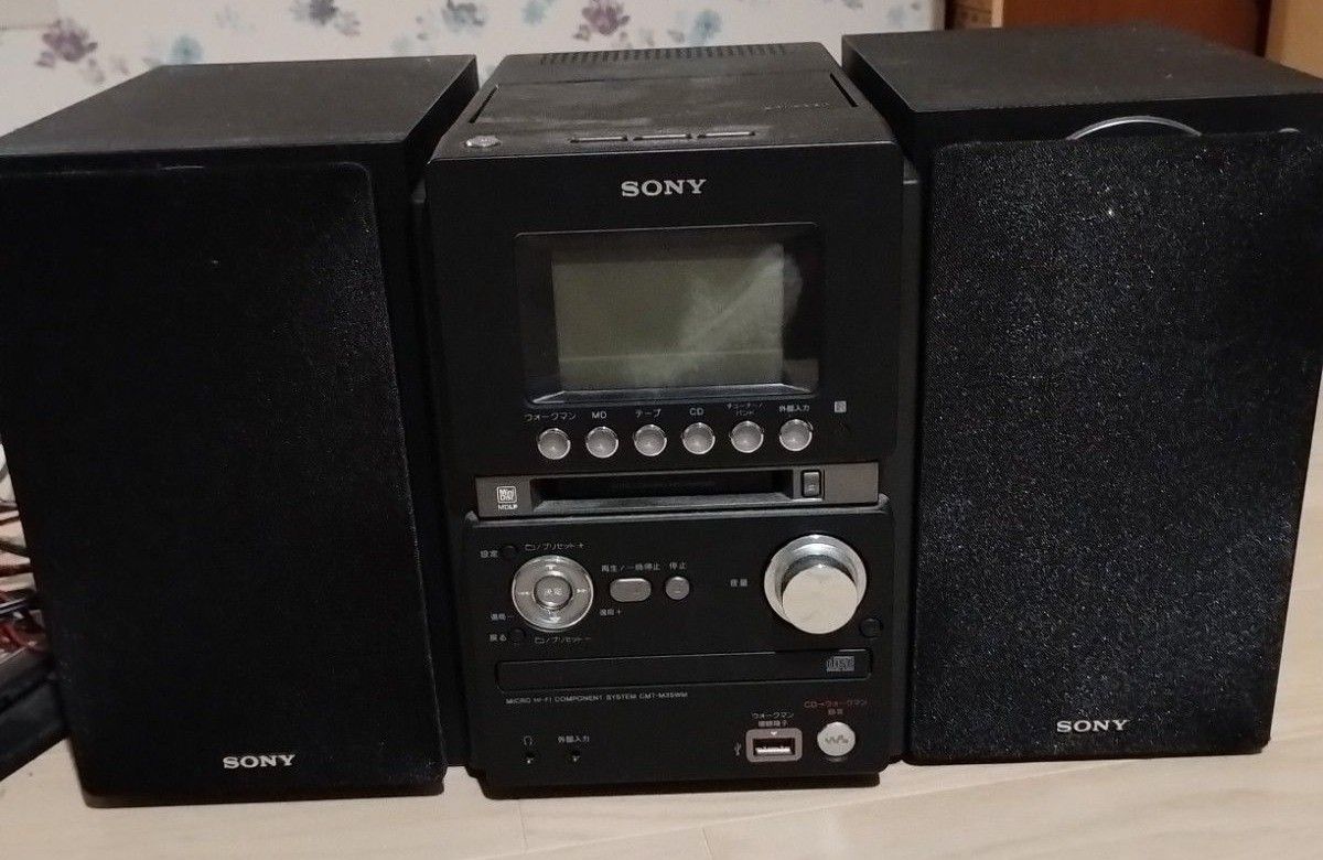 ソニー コンポ HCD-M35WM スピーカー SS-CM35 SONY 訳あり CD カセット