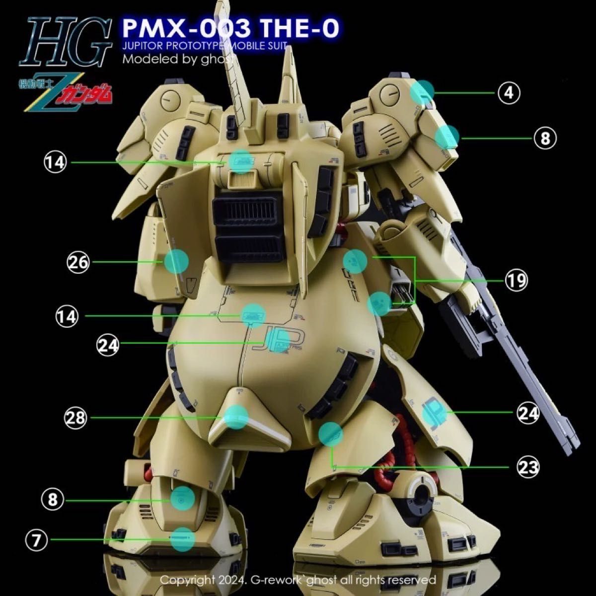 HGUC 1/144 PMX-003 THE-O ジ・オ専用水転写式デカール｜Yahoo!フリマ