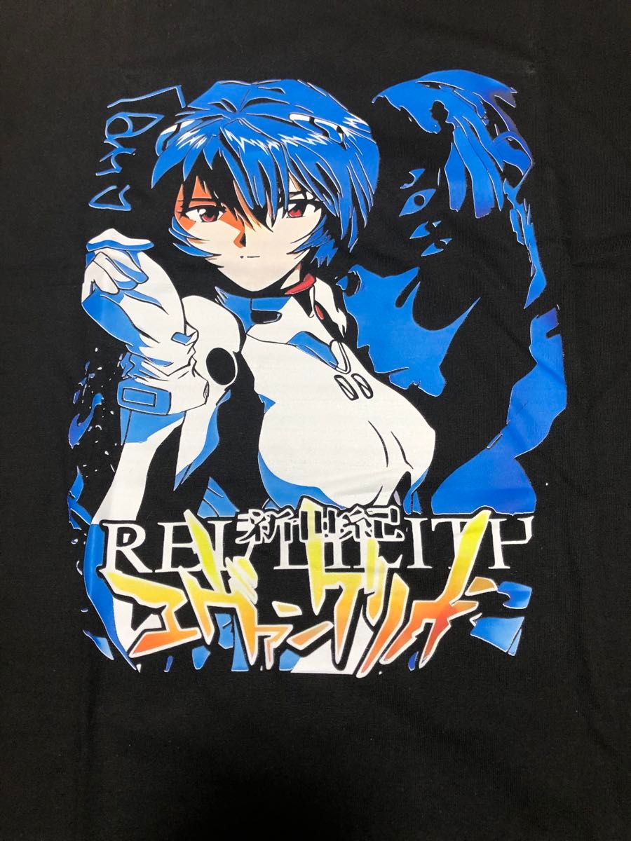 アニメt シャツ 新世紀エヴァンゲリオン 綾波レイ メンズ XL ブラック