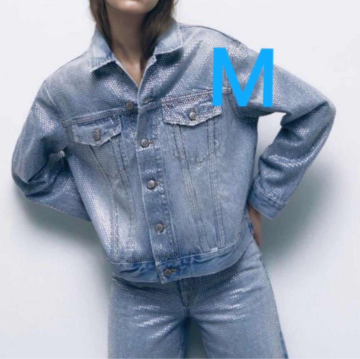 ZARA ラインストーン デニム セットアップ Mサイズ｜Yahoo!フリマ（旧