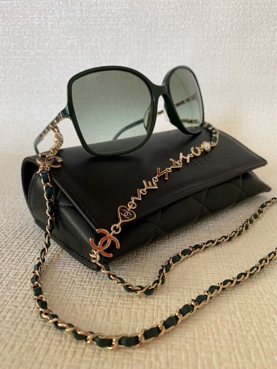 CHANEL シャネル チェーン付きスクエアサングラス｜Yahoo!フリマ（旧