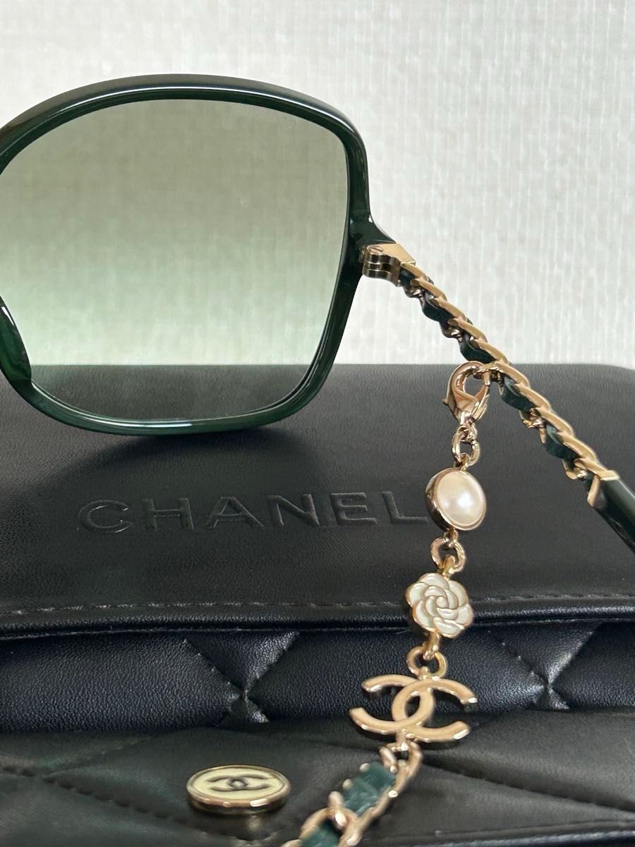 CHANEL シャネル チェーン付きスクエアサングラス｜Yahoo!フリマ（旧