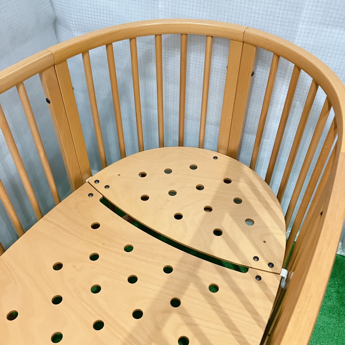 美品 ストッケ スリーピー ベビーベッド 木製 ナチュラル V2 寝具