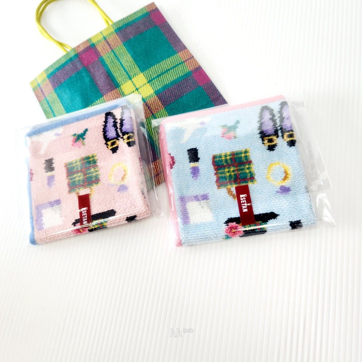 新作 フェイラー 伊勢丹 羽田空港 オリジナル タオルハンカチ 2色