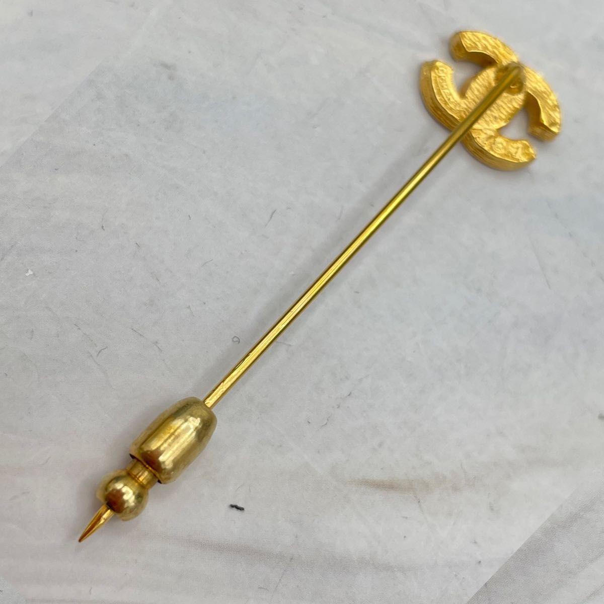 CHANEL シャネル ピンブローチ ココマーク ラインストーン ゴールド