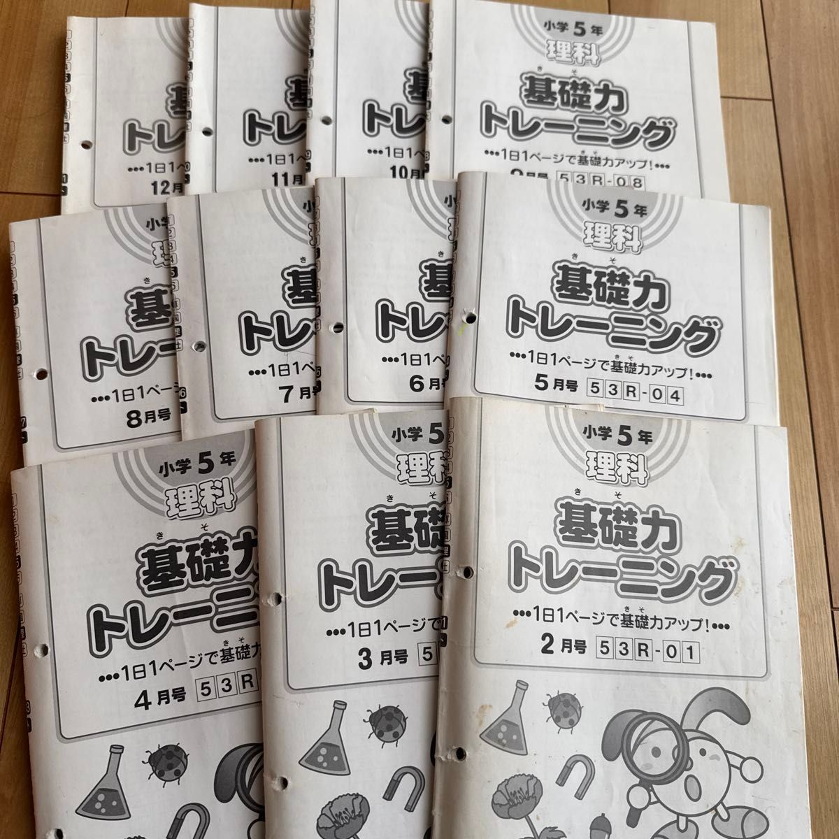廃盤 サピックス小学5年 理科 基礎力トレーニング 2月号〜12月号 11冊