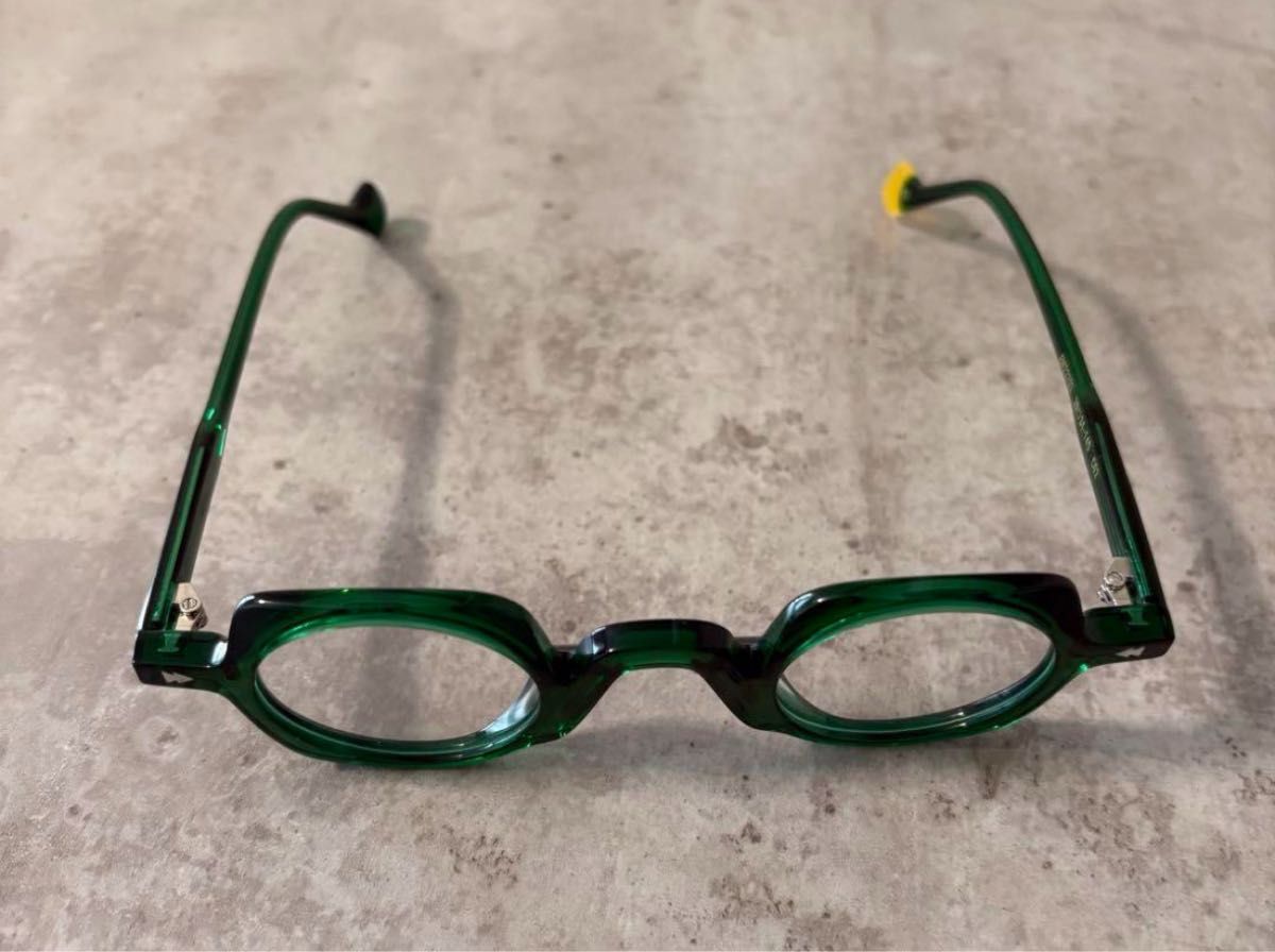 グリーンクラウンパント 伊達眼鏡 サングラス 緑 黄色 メガネフレーム