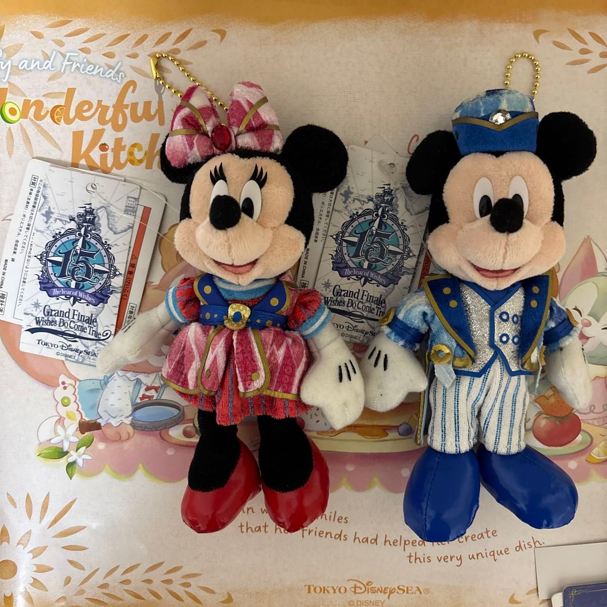 ディズニーシー 15周年 ぬいぐるみ バッジ セット ミッキー ミニー