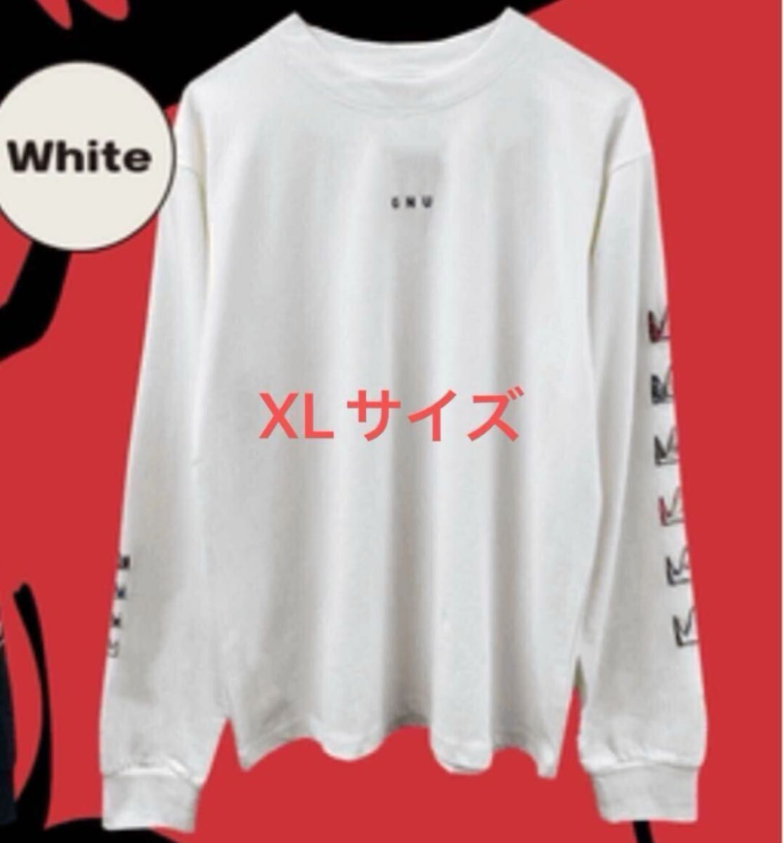king Gnu STITCHED GNU LONG SLEEVE TEE 白 XLサイズ 長袖Tシャツ ロン