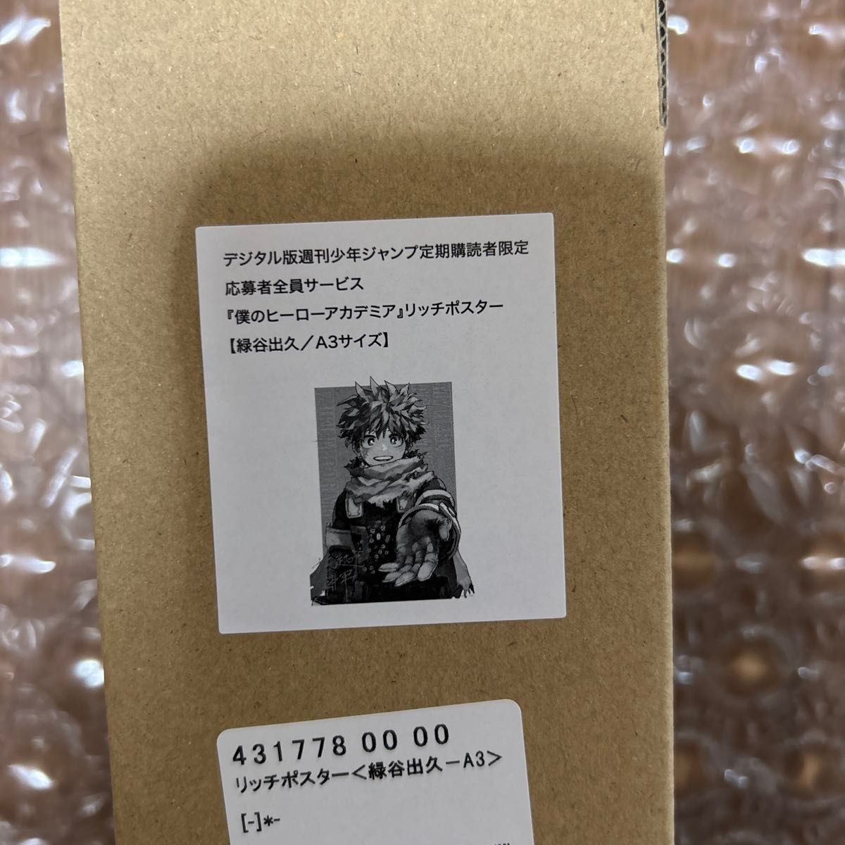 デジタル版 少年ジャンプ 定期購読者限定 ヒロアカ 僕のヒーロー