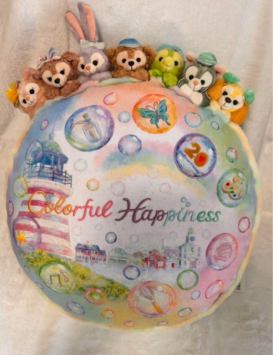 ダッフィー＆フレンズ 20周年 カラフルハピネス クッション｜Yahoo