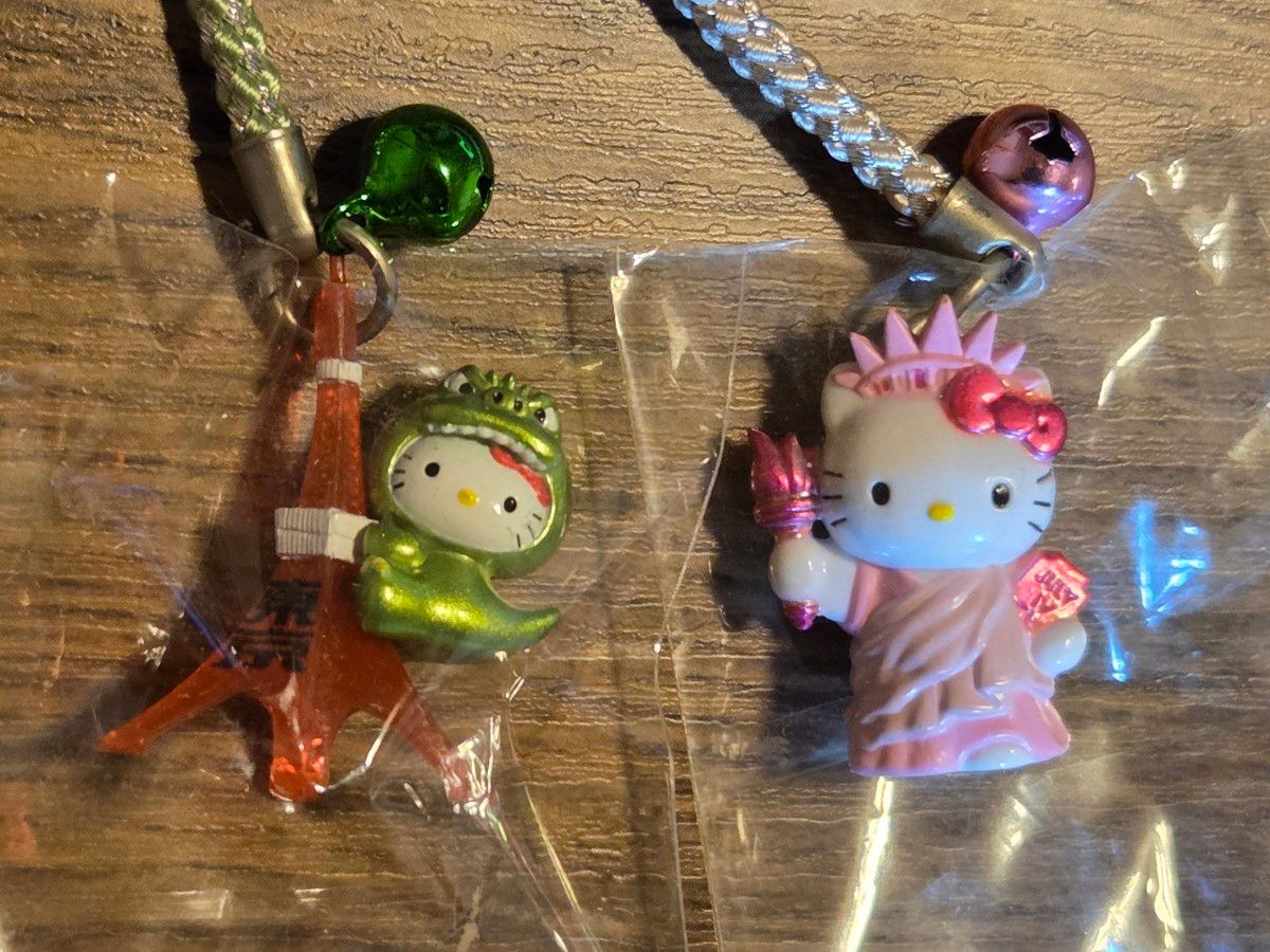 ハローキティ ご当地限定ストラップ 根付け 東京限定 ・お台場