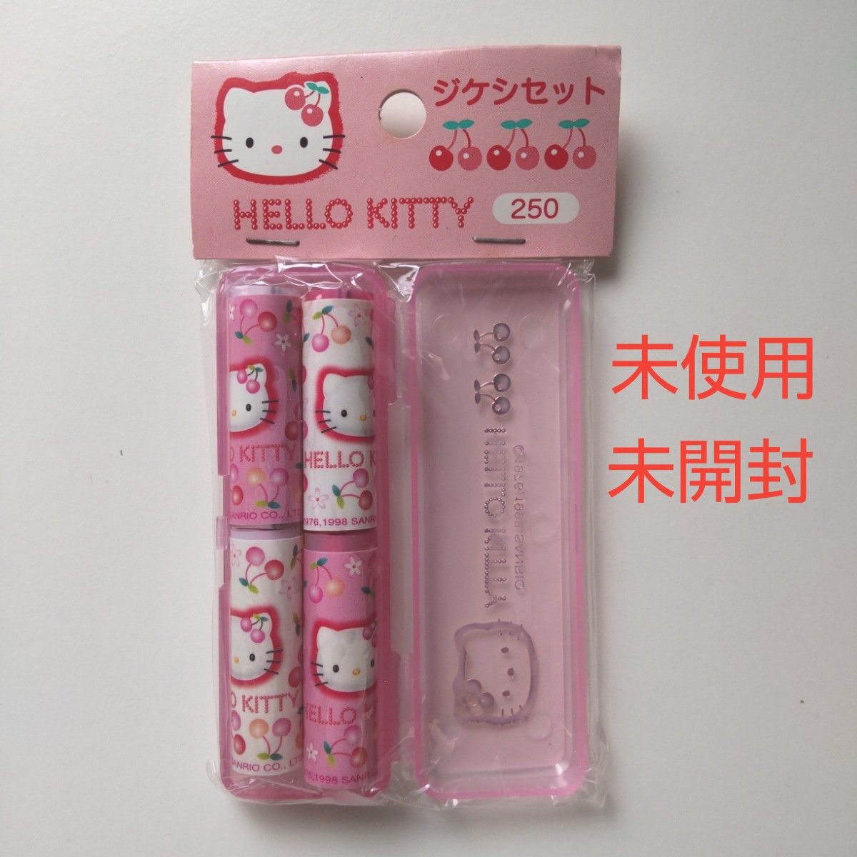 当時物 未開封 平成レトロ】ハローキティ ケース入り 消しゴム 4個