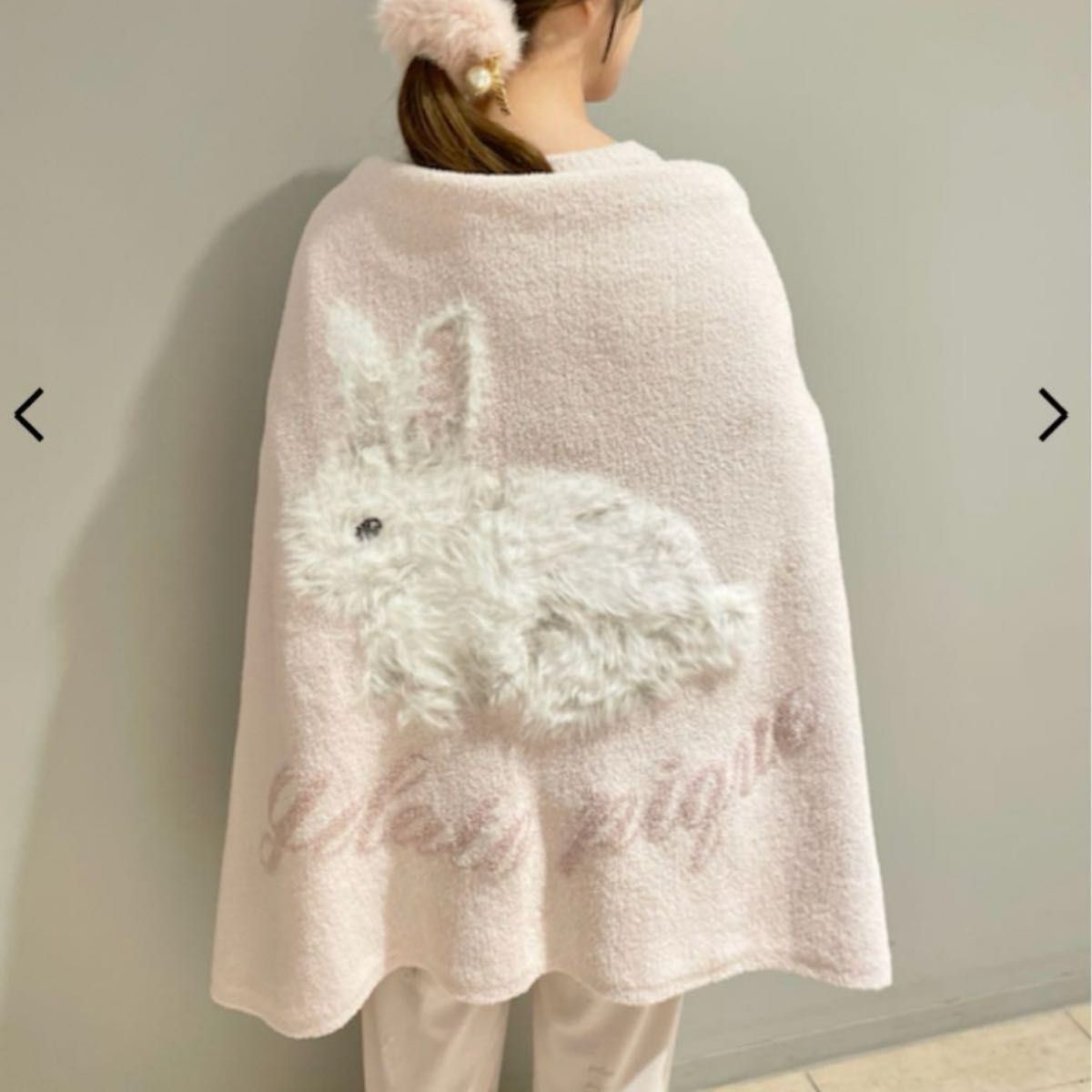 ジェラートピケ 着る毛布 うさぎ ラビット 毛布 ブランケット ポンチョ