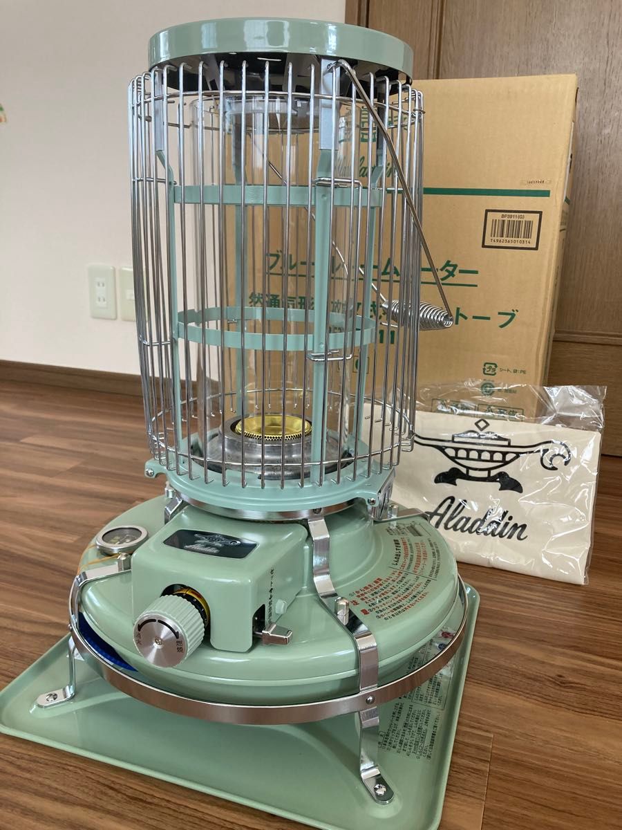 希少 アラジンストーブ 新品未使用 ガラスチムニー ブルーフレーム