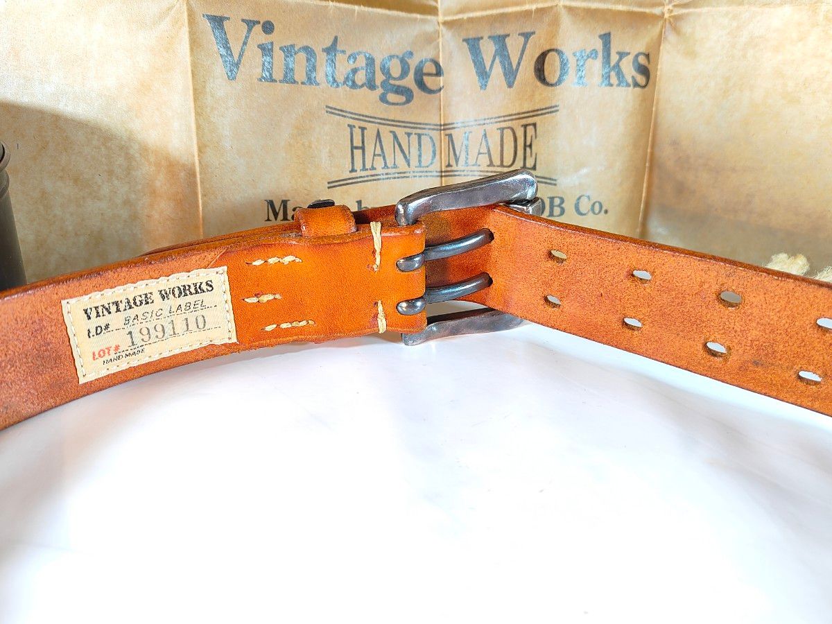 極美品】ヴィンテージワークス AVIREX 極厚高級レザーベルト 日本製
