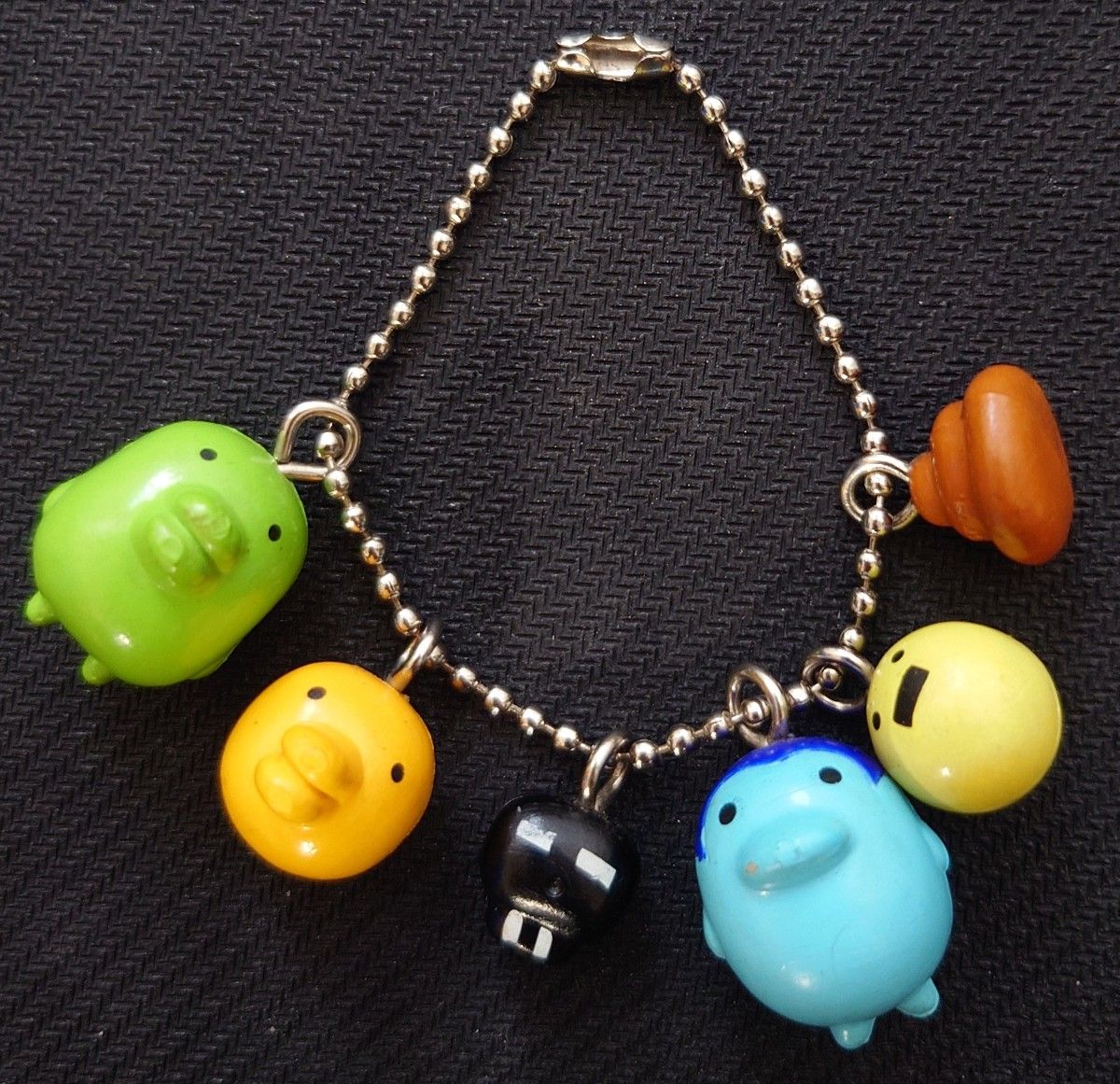 激レア 中古品 バンダイ トリプルキャラコットキーチェーン (2種6体