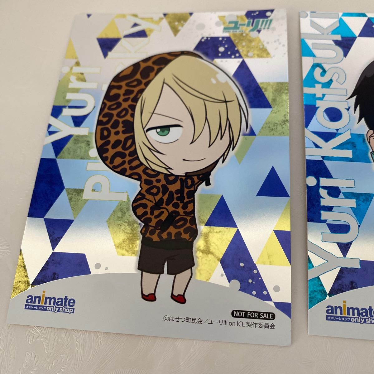 ユーリ!!! on ICE 勇利 ヴィクトル ユリオ 色紙 アニメイト 非売品