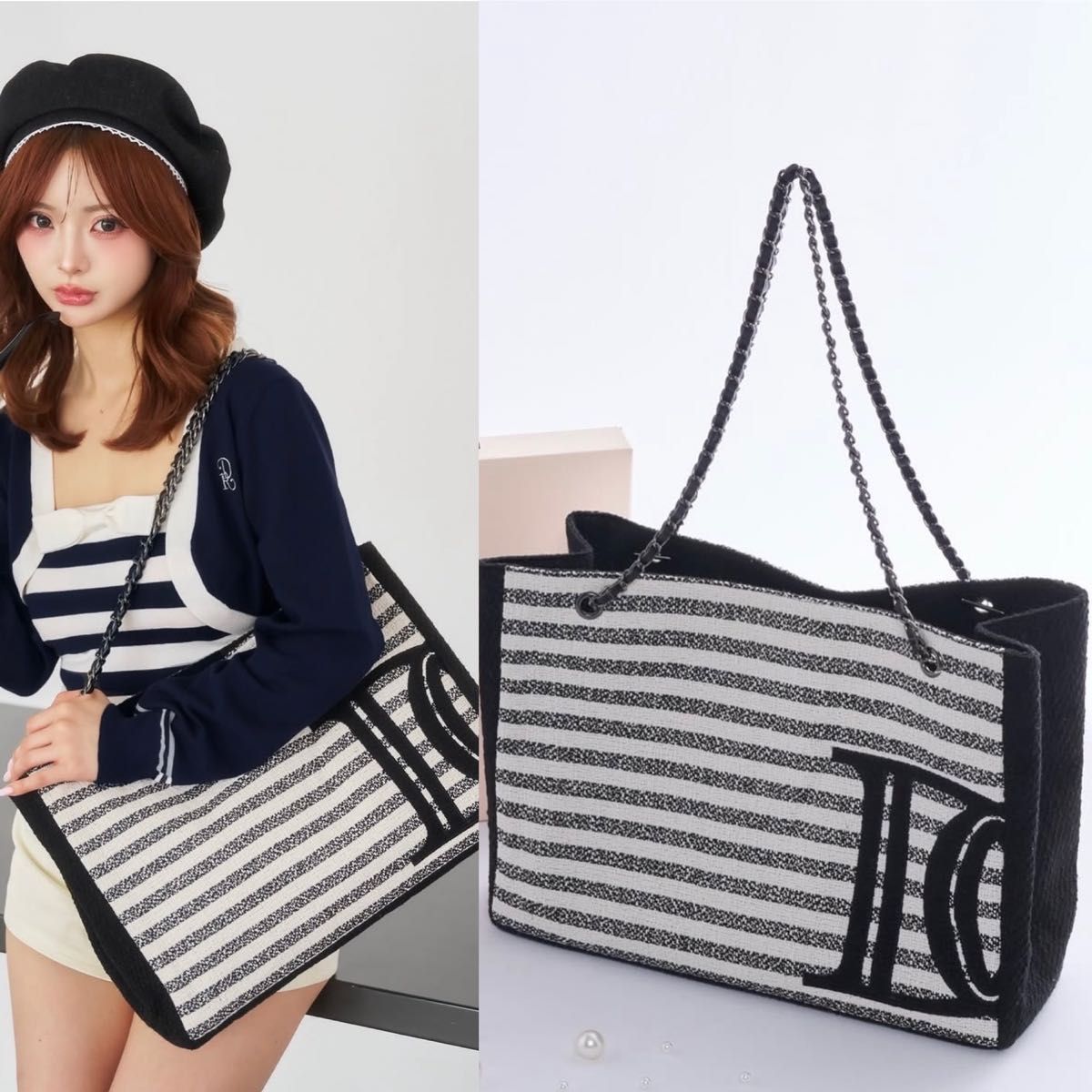 Darich ダーリッチ / ノベルティ バッグ 新品 DDロゴツイードトート