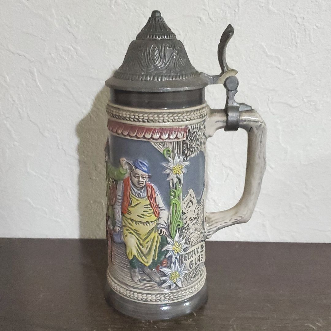 ビアマグ ドイツ製 ビールジョッキ 陶器 ジョッキ 蓋付き ビア ドイツ