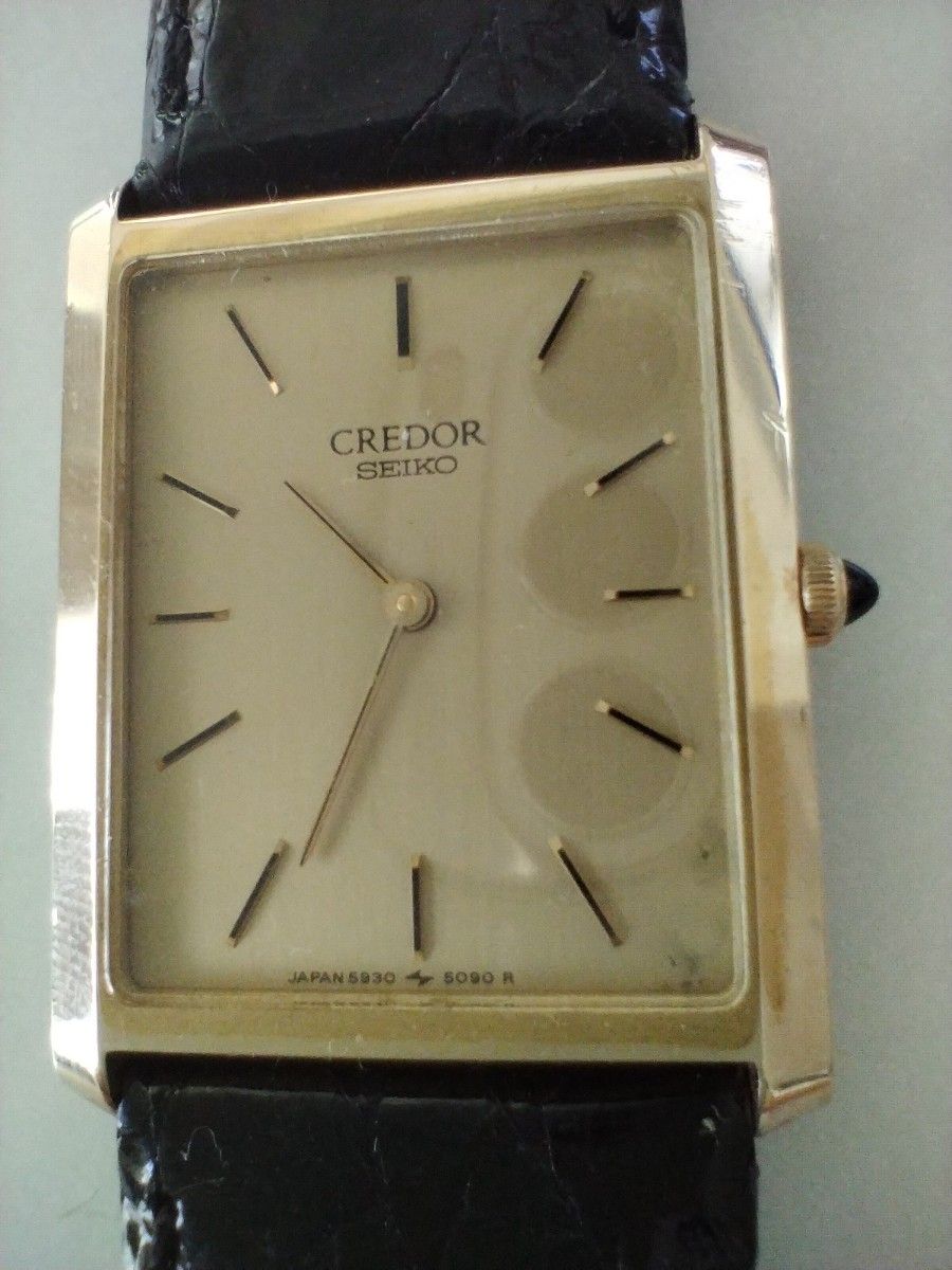 SEIKO CREDOR セイコー QUARTZ クオーツ 腕時計 革ベルト 文字盤