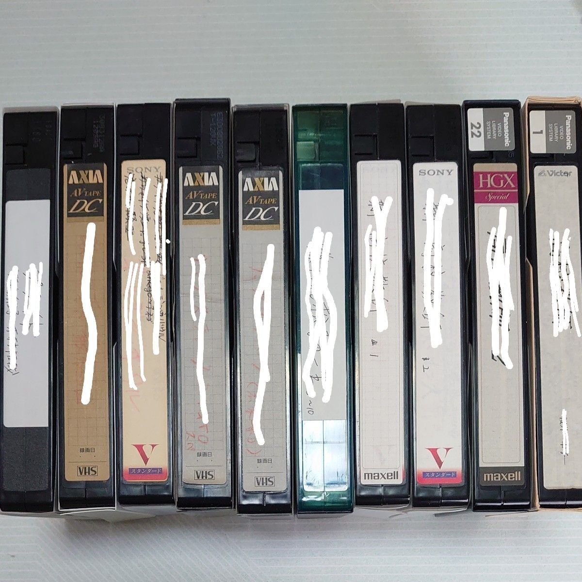 VHSビデオテープ10本セット 録画済上書き用 昭和レトロ｜Yahoo!フリマ