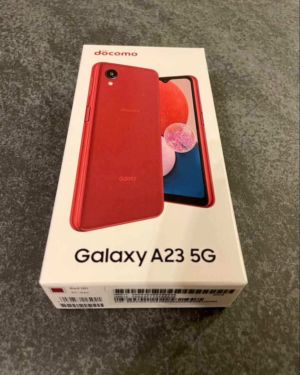 未使用 Galaxy A23 5G レッド SIMフリー ネットワーク制限◯ ドコモ版