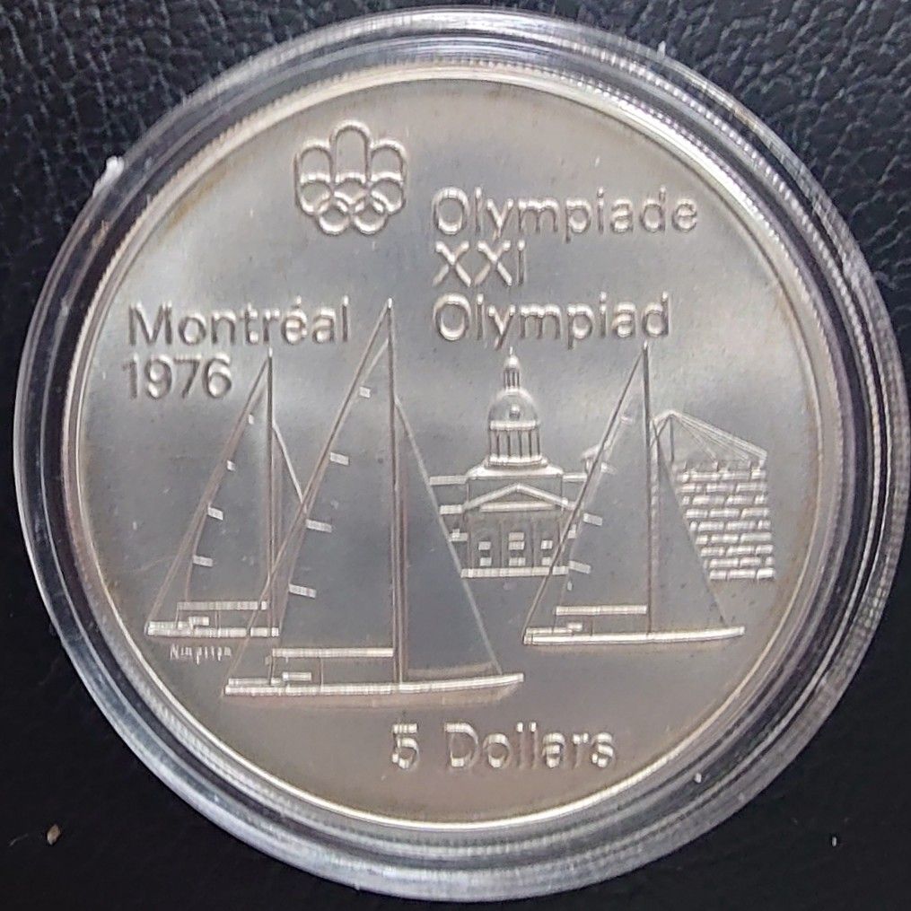 1973年カナダ銀貨 モントリオールオリンピック記念銀貨 ヨット図柄