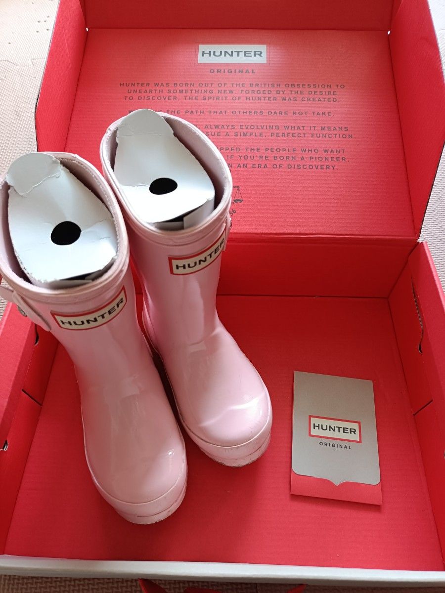 ハンター レインブーツ 長靴 キッズ ピンク original kids gloss candy