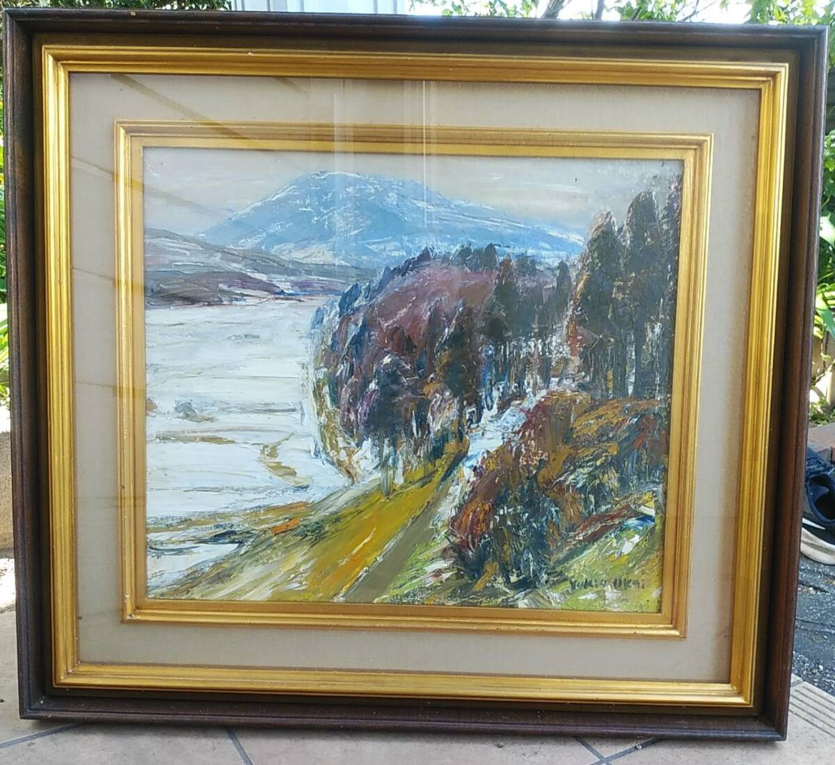 Yahoo!オークション - 鵜飼幸雄「長野県野尻湖」F10油彩 師 鬼頭鍋三郎