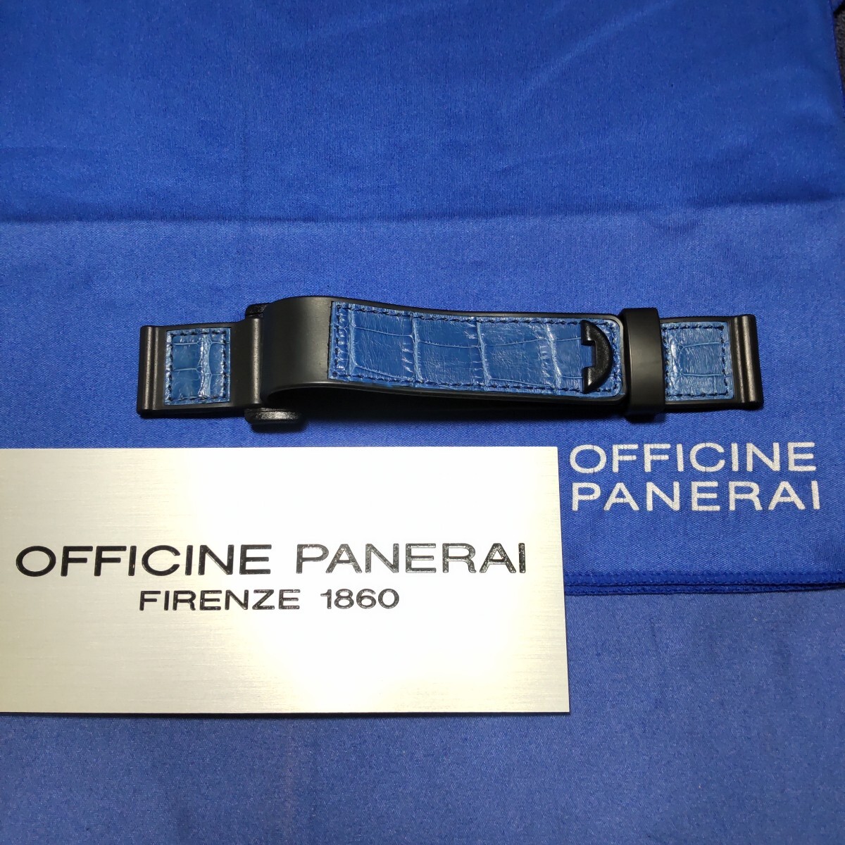 PANERAI クロコ ベルト 正規 パネライ 22/22mm ベルクロ アリゲーター