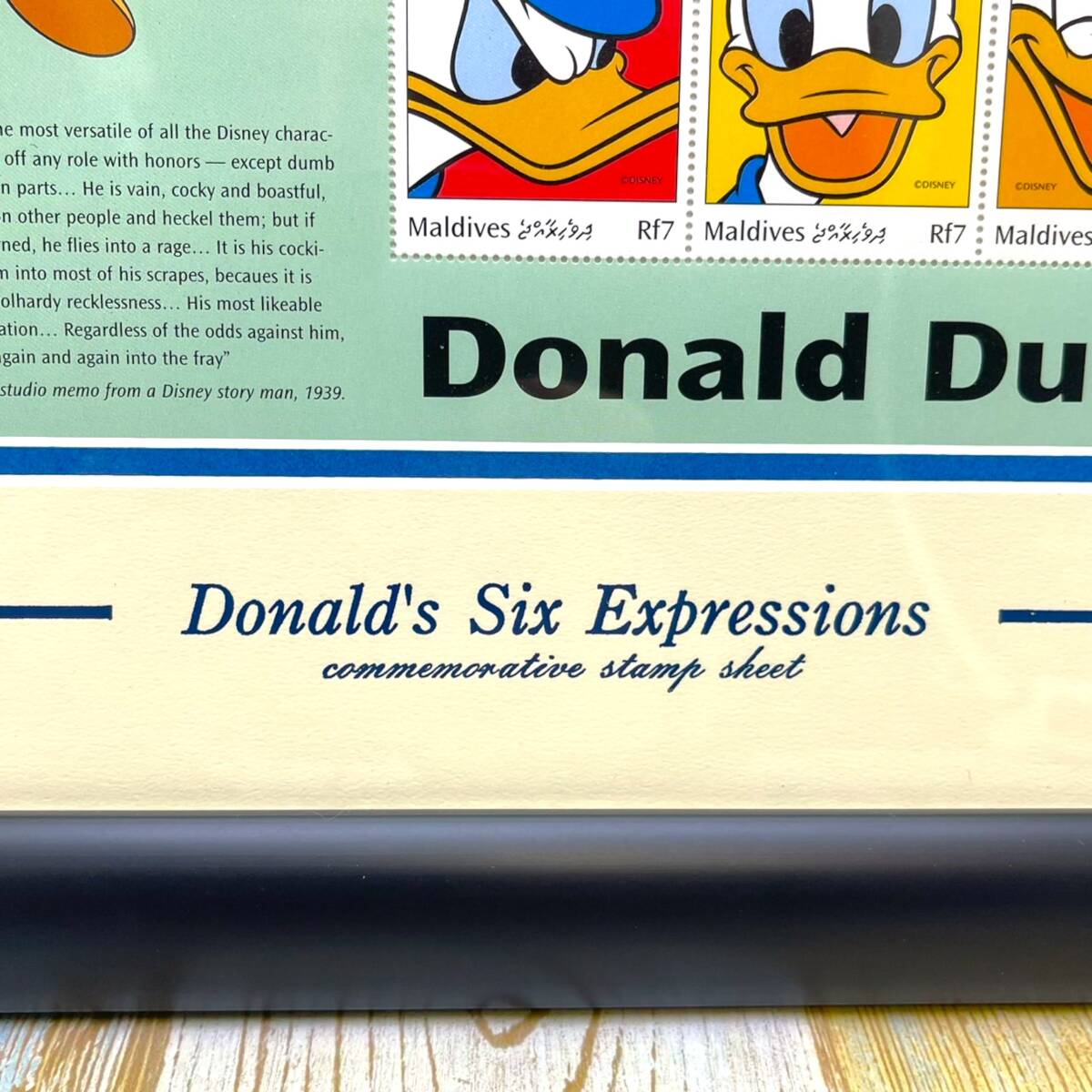 世界限定150枚 レア☆ドナルドダック☆スタンプアートギャラリー 額縁