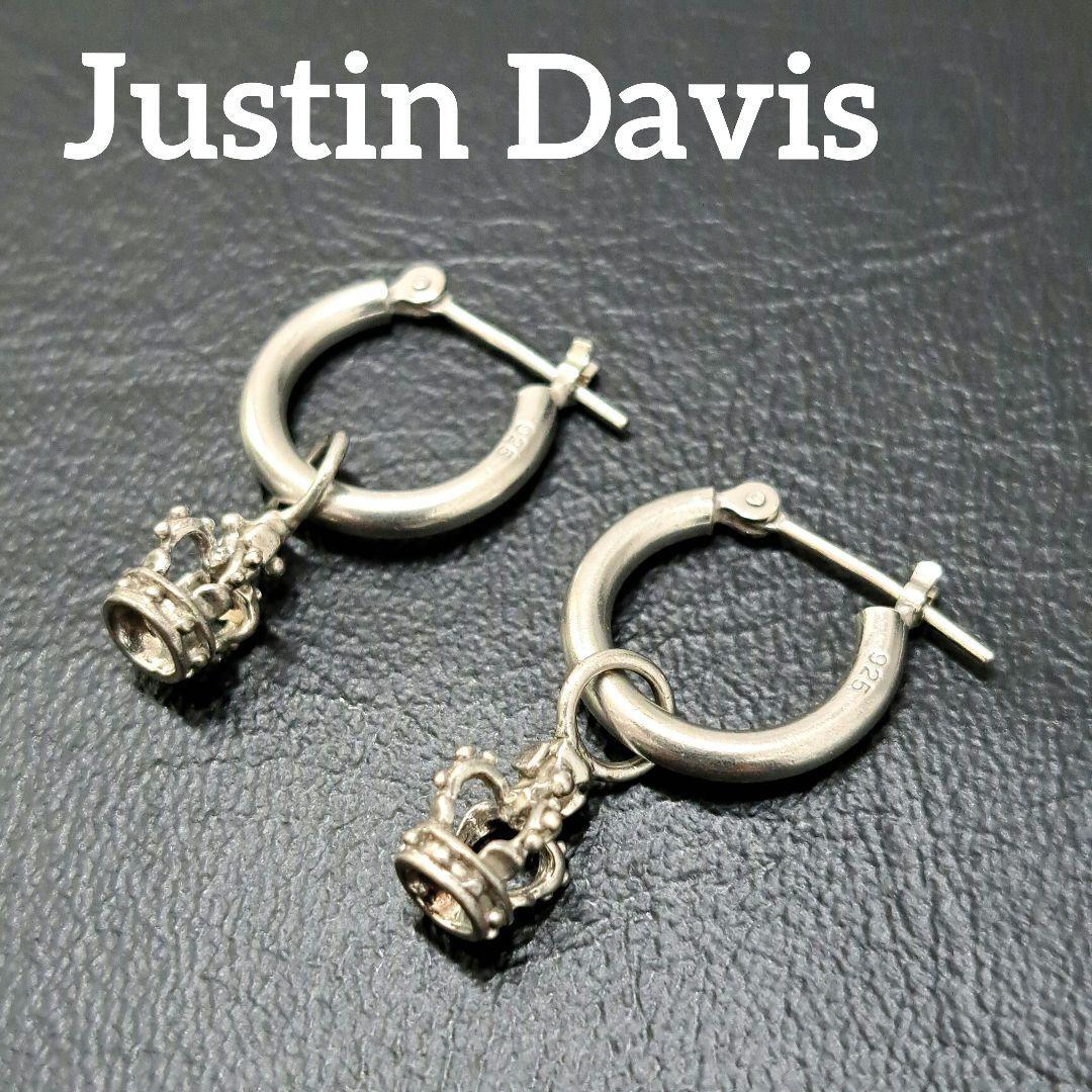 美品 Justin Davis ジャスティンデイビス ピアス フープ クラウン 王冠