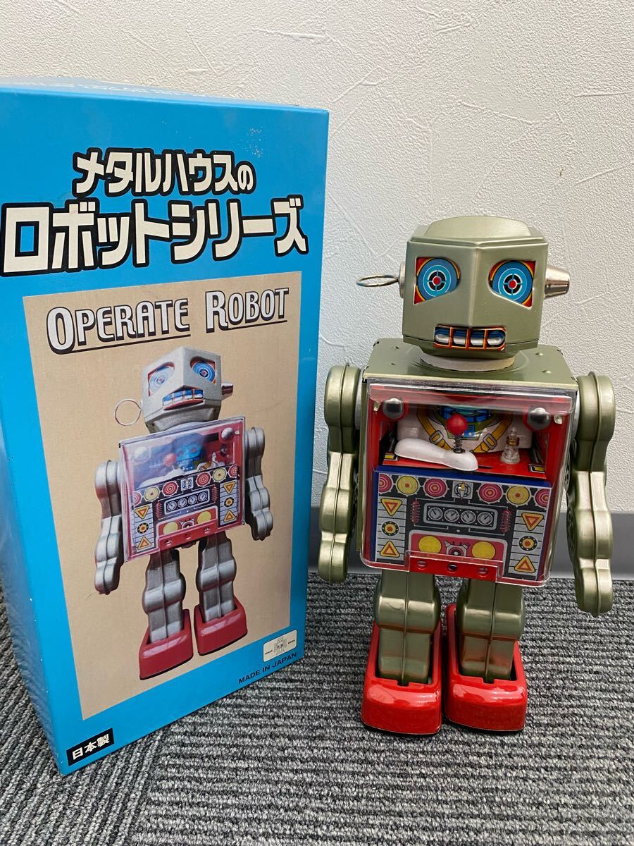 現状品 ピストンロボットⅢ メタルハウス ロボット ブリキ 玩具