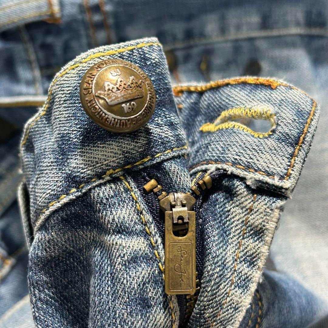 SEANJOHN ショーンジョン 刺繍デニムパンツ バギーパンツ ジーンズ