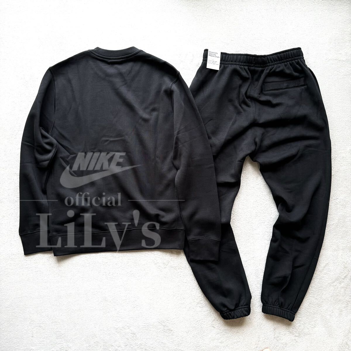 新品 NIKE上下セットアップ L ブラックオレンジ 黒 ナイキ 送料無料