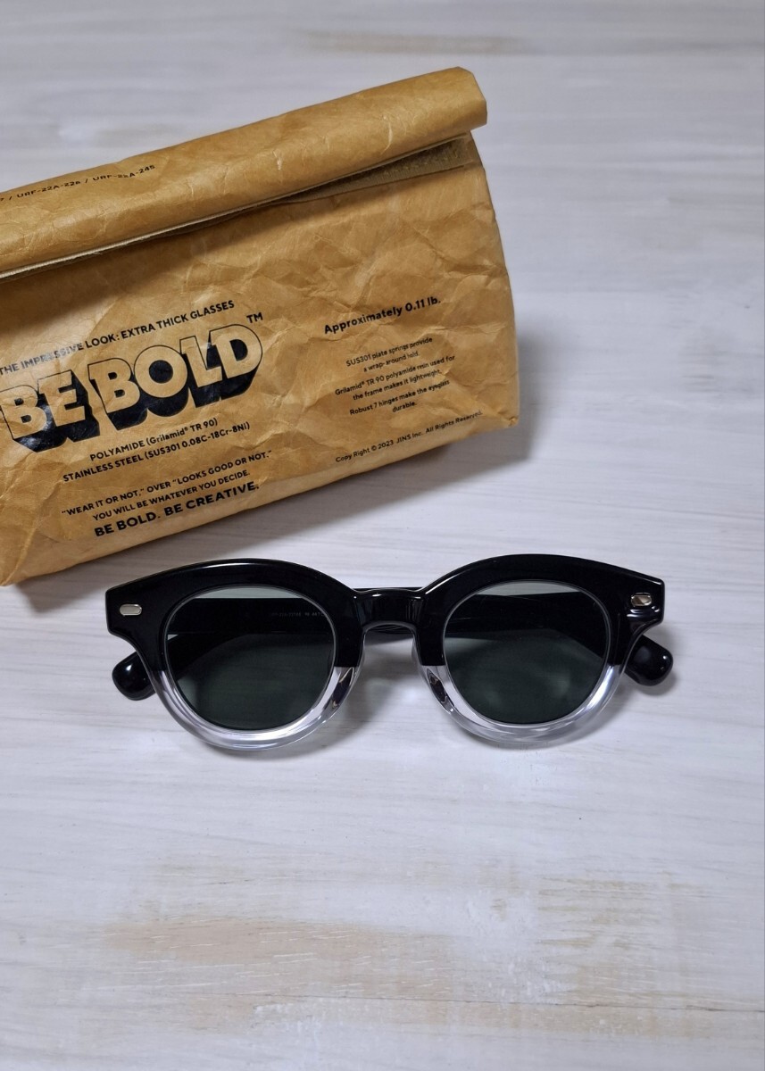 美品 使用わずか BE BOLD JINS URF-22A-227 ブラッククリア(98) 極太