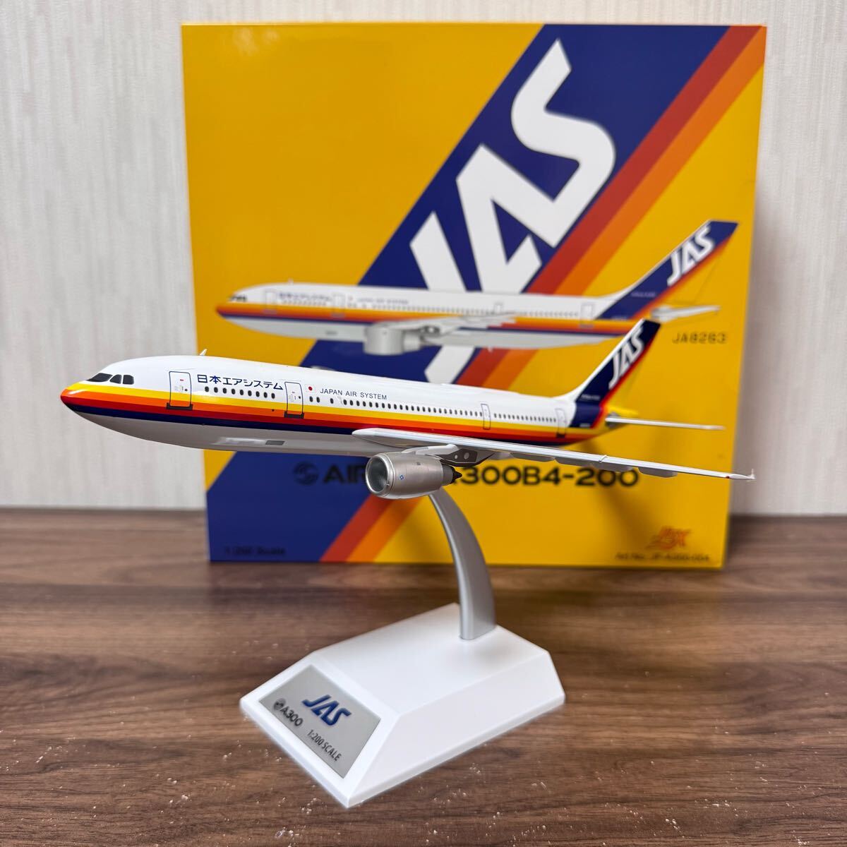 日本エアシステム JAS 飛行機 機内品 時計 置き時計 ダイキャスト 希少