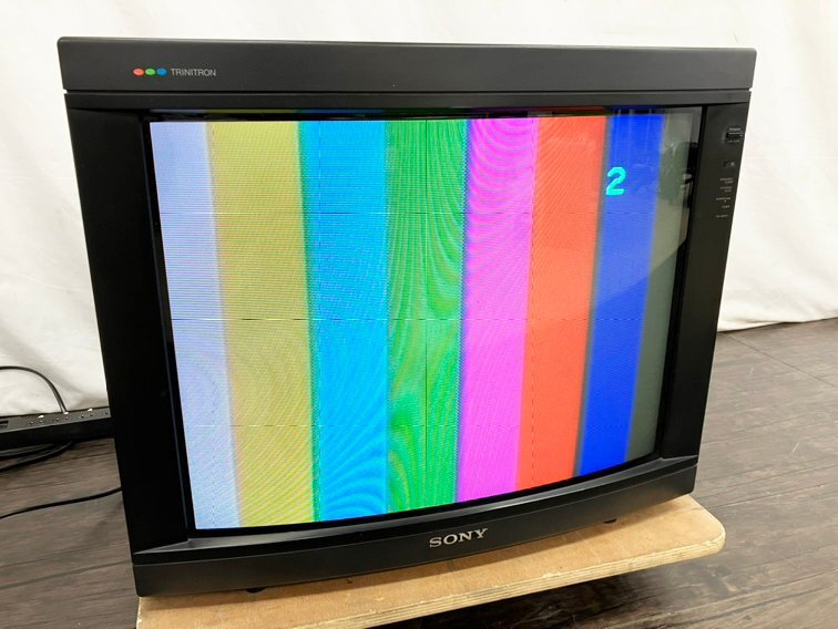 完動品】SONY トリニトロン KV-25SF1 ブラウン管テレビ リモコン付 完