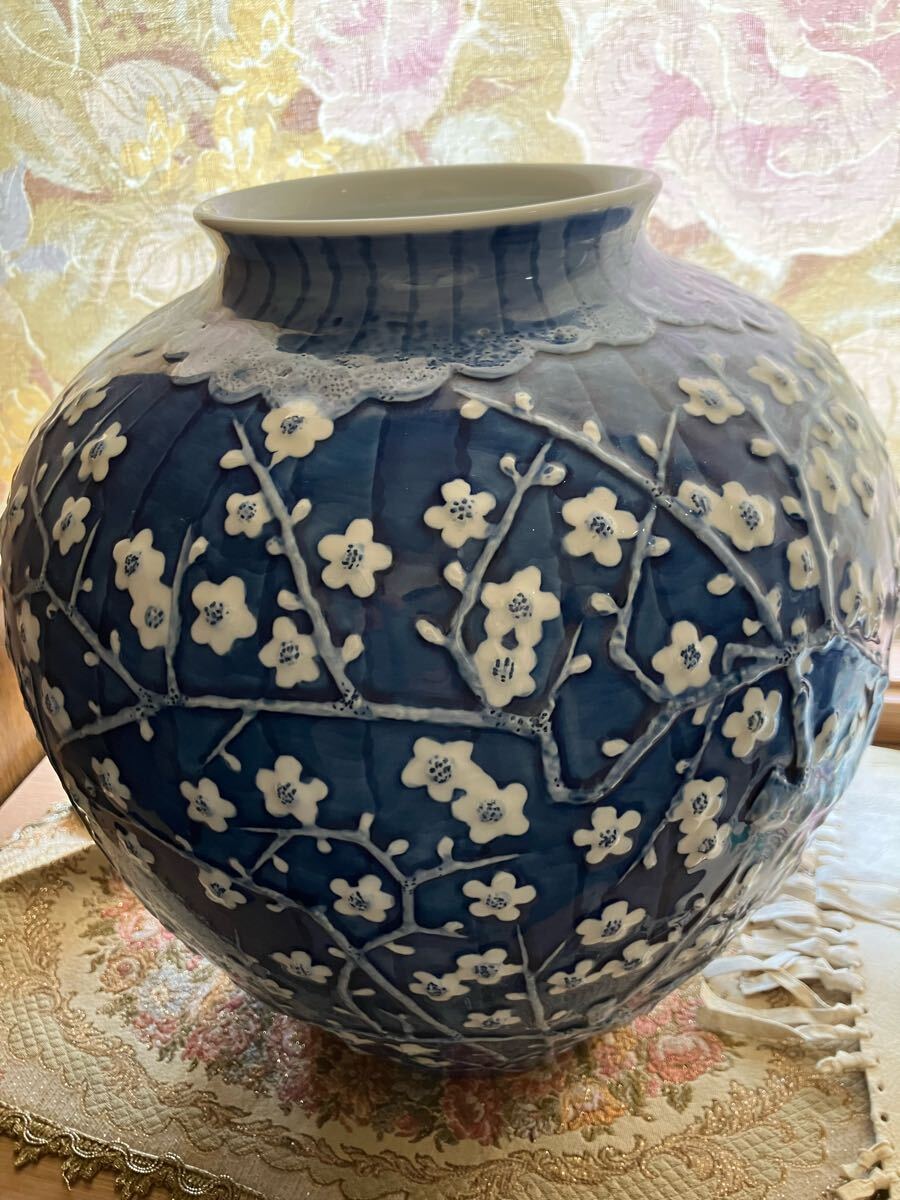 中国古玩 青磁花瓶 在銘 唐木 紫檀台座付 唐物 箱付 AF2001 南