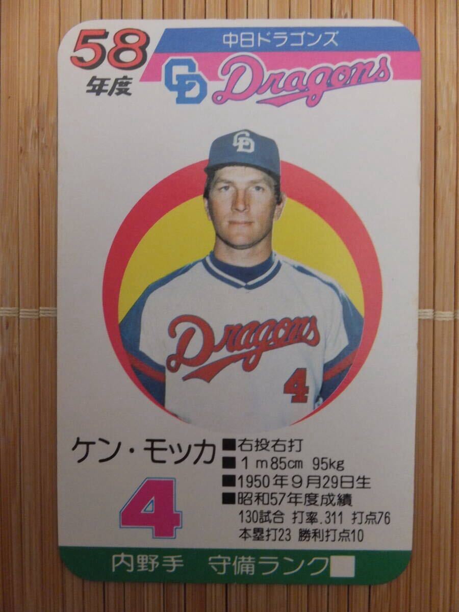 Yahoo!オークション - タカラ プロ野球カードゲーム 58年 中日ドラゴン